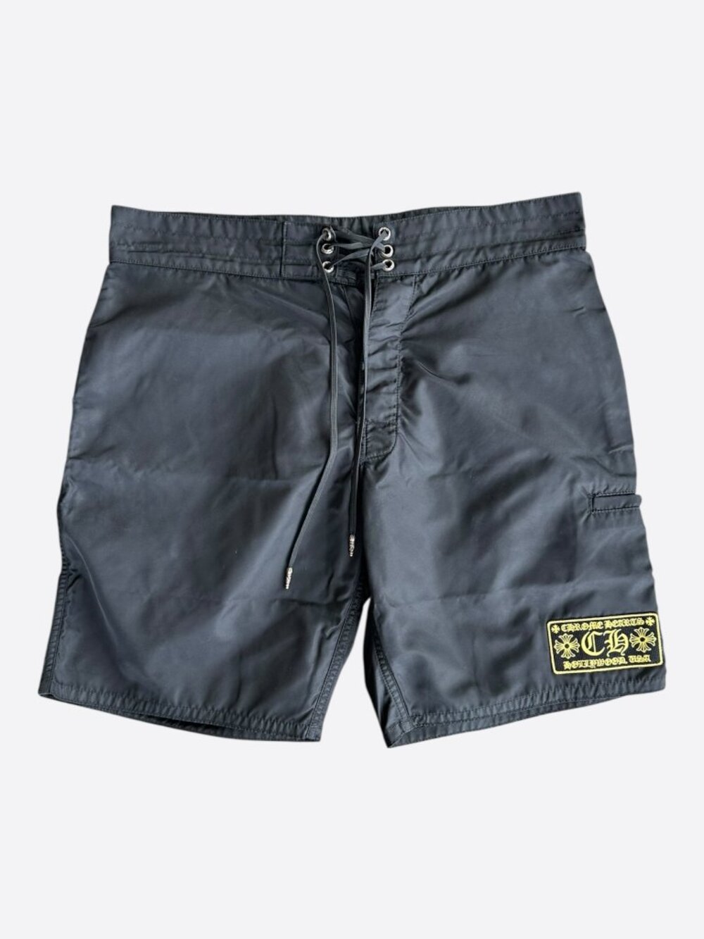 Chrome Hearts Black & Yellow Patch Swimshorts